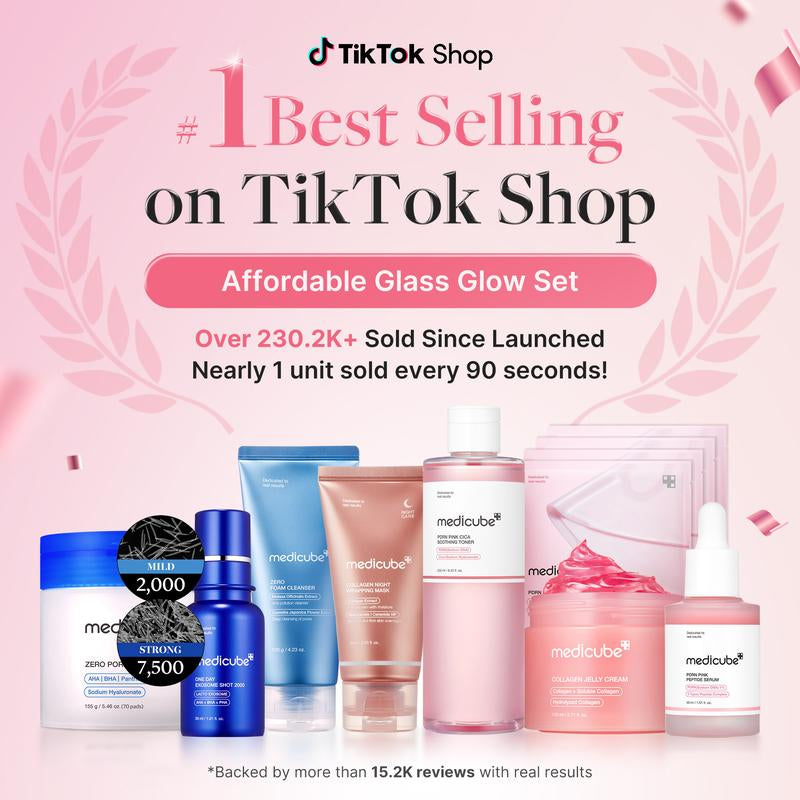 Medicube Glass Glow Skincare Set – 8 Essential Products for Radiant Skin