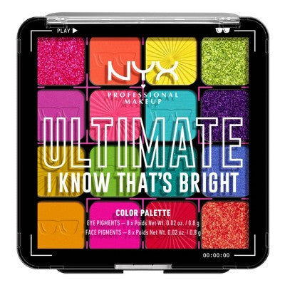 NYX Professional Makeup Ultimate Eyeshadow Palette – Bright (Imperfect Container)