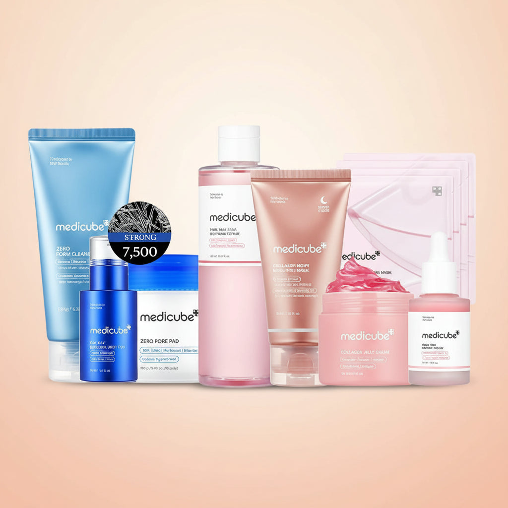 Medicube Glass Glow Skincare Set – 8 Essential Products for Radiant Skin
