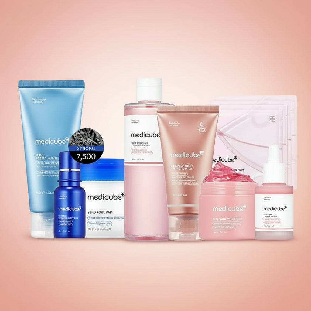 Medicube Glass Glow Skincare Set – 8 Essential Products for Radiant Skin