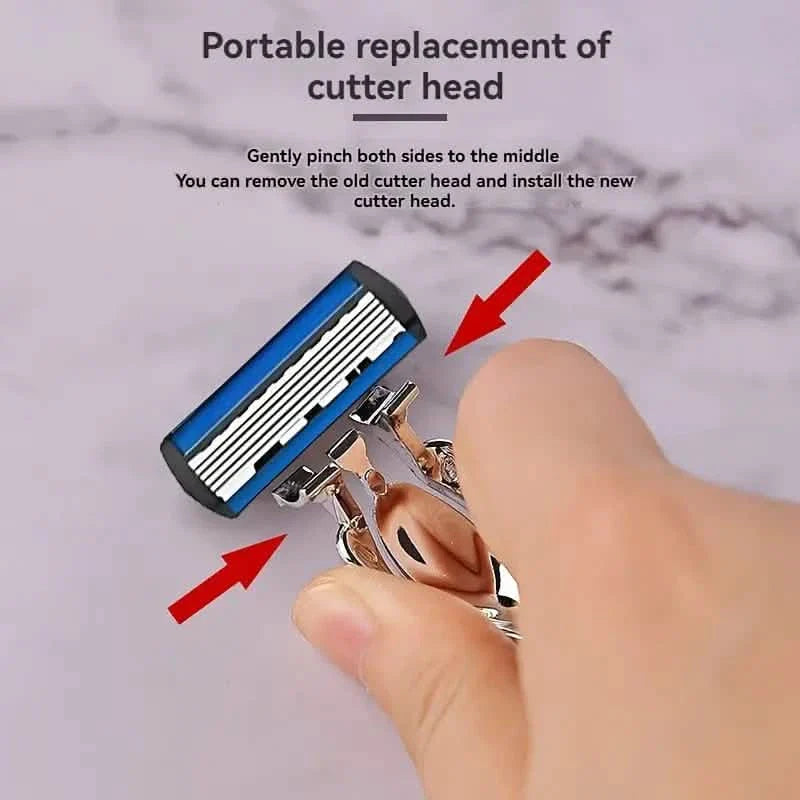 Anti-Slip Safety Razor + 36 Blade Refill Set